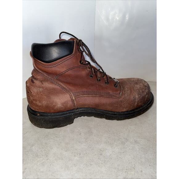 Red Wing ANSI Z41 PT99 MI/75 C/75 EH Leather Steel Toe BOOTS 11.5 12D Distress main image 2